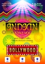 Indian Cinema Bollywood poster for night party background design