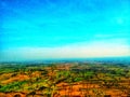 Indian city satara hill click on sunset time. Royalty Free Stock Photo