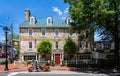 Indian 111 Classic Motorbike parked outside The Red Fox Inn & Tavern in Middleburg, Virginia, USA Royalty Free Stock Photo