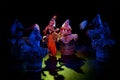 Indian classical dance Manipuri preformance o in Chennai, India. Female is portraying Krishna character Royalty Free Stock Photo