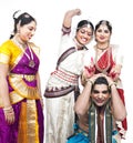 Indian classical dancers Royalty Free Stock Photo