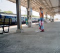 Indian cleaner on platform