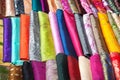 Indian cloth at market Royalty Free Stock Photo