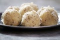 Indian Coconut sweet dish on a plate