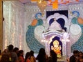 Indian college students enjoying a ganesh festival at india mainly in pune kasaba peth