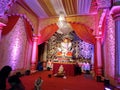 Indian college students enjoying a ganesh festival at india mainly in pune kasaba peth