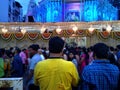 Indian college students enjoying a ganesh festival at india mainly in pune kasaba peth