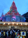 Indian college students enjoying a ganesh festival at india mainly in pune kasaba peth