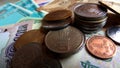 Indian copper, aluminium coins & currency gathered