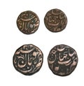 Indian Copper Coins of Bhopal Princely State Half Anna and Quarter Anna