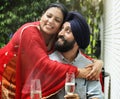 Indian Couple Dining Together Concept Royalty Free Stock Photo