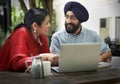 Indian Couple Dining Together Concept Royalty Free Stock Photo