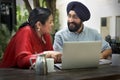 Indian Couple Dining Together Concept Royalty Free Stock Photo