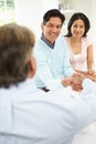 Indian Couple Meeting With Financial Advisor At Home Royalty Free Stock Photo