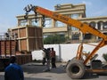 Indian crane and truck loading machine