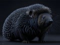 Indian crested Porcupine. Ai Generated