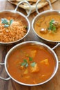 Various Bowls of Indian Cuisine Royalty Free Stock Photo
