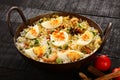 Indian cuisine -delicious egg biriyani,