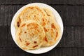 Indian cuisine - paratha Royalty Free Stock Photo