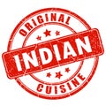 Indian cuisine vector stamp Royalty Free Stock Photo