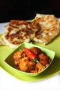 Indian cuisine, vegetarian paratha,kofta Royalty Free Stock Photo