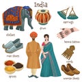 Indian culture, clothes and personal belongings