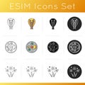 Indian culture icons set Royalty Free Stock Photo