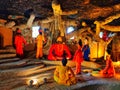 indian culture are shown by dummies in rockgarden on 2019 in Chandigarh, India. Nek Chanblished the garden in 1957.