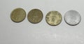 Indian Currency , Different types of five Rupees Coin, Money, old four rupees coin