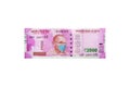 Indian currency note rupee Mahatma Gandhi wearing face mask to avoid corona virus covid-19