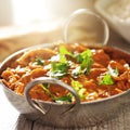 Indian curry - chicken tikka masala in balti dish