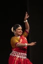 Indian Dance Odissi. A odissi dancer performing on stage