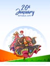 Indian dancer tricolor background showing its incredible culture and diversity on 26th January Republic Day of India