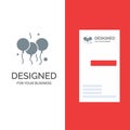 Indian, Day, Balloon, India Grey Logo Design and Business Card Template