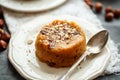 Indian dessert made of semolina flour and nuts