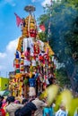 Indian Devotees Pulling The Chariot Of a Hindu Lord Aravan, Indian Culture