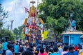 Indian Devotees Pulling The Chariot Of a Hindu Lord Aravan, Indian Culture