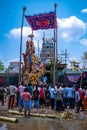 Indian Devotees Pulling The Chariot Of a Hindu Lord Aravan, Indian Culture