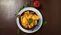 Indian dish SHAHI PANEER with green chillies served in a bowl Royalty Free Stock Photo