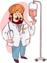 Indian doctor preparing drop counter stock illustration