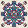 Indian doodle paisley boho mandala