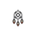 Indian dream catcher filled outline icon Royalty Free Stock Photo