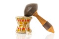 Indian drums damaru and maraca instrument Royalty Free Stock Photo