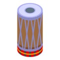 Indian drums icon, isometric style