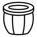 Indian drums icon outline vector. Skyline city