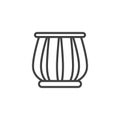 Indian drums tabla line icon Royalty Free Stock Photo