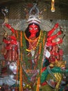 Indian Durga Idol with complete red color