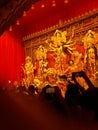 Indian Durga Puja Festival With Public Crowd