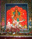 Indian Durga Puja Goddess with mixture of colours