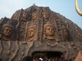 Indian Durga Puja Pandal with Lord Shiva Design